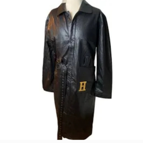 🆕 "HONOR THE GIFT" VEGAN BELTED with LOGO TRENCH COAT - Picture 7 of 7